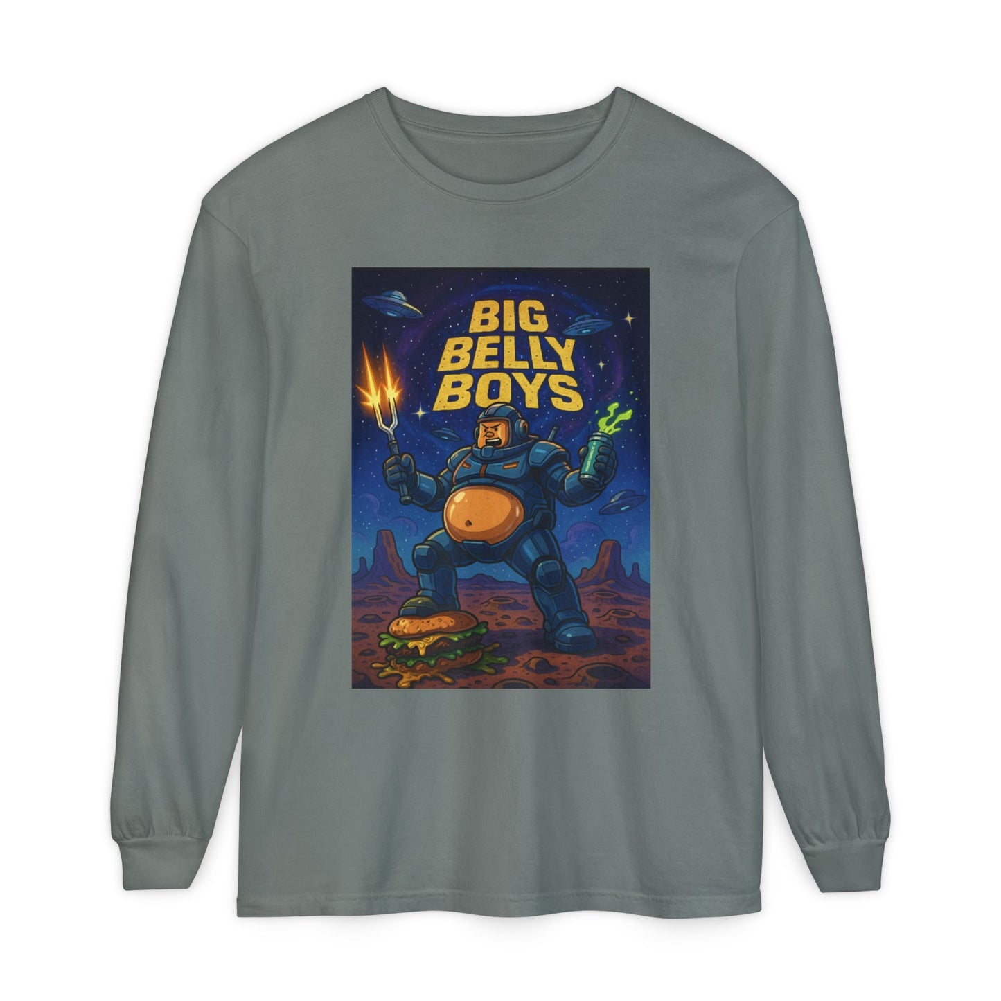 Big Belly Boys In Space Long Sleeve Tee