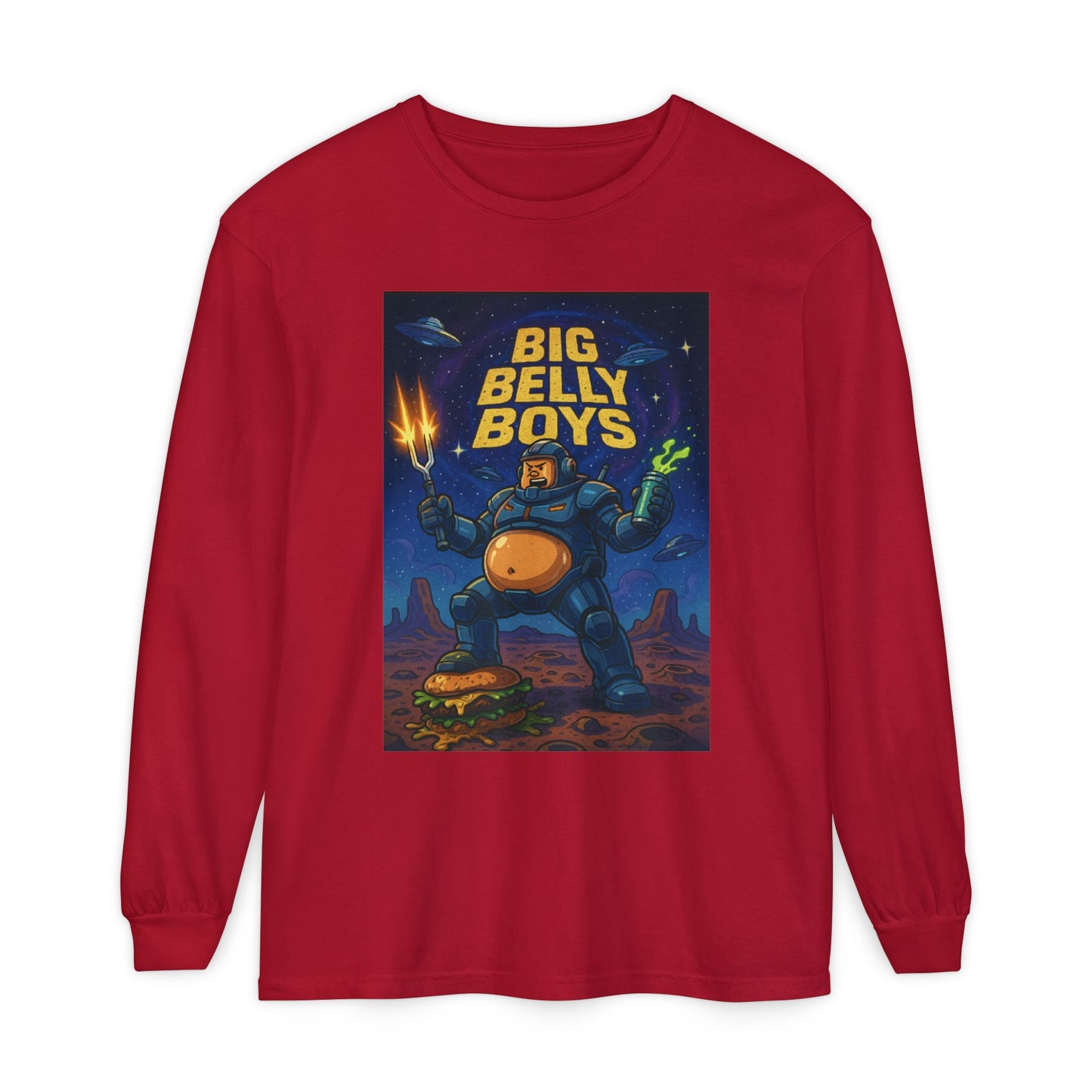 Big Belly Boys In Space Long Sleeve Tee