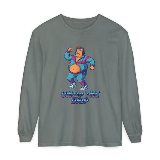 Big Belly Boys Unzip the Drip Long Sleeve Tee