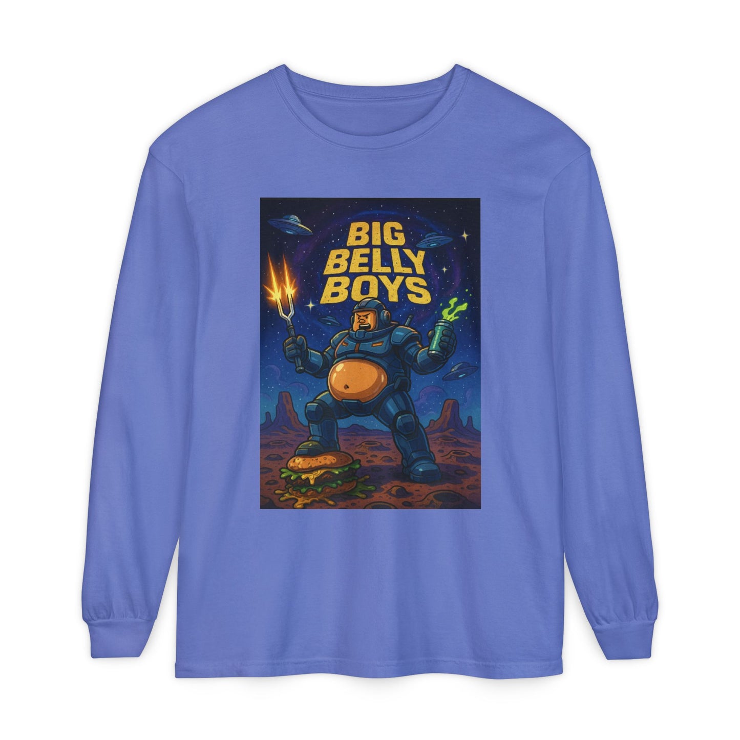 Big Belly Boys In Space Long Sleeve Tee