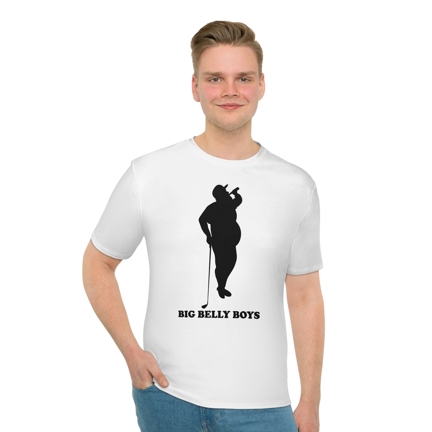 Big Belly Boys Golf Men's Loose Tee - White