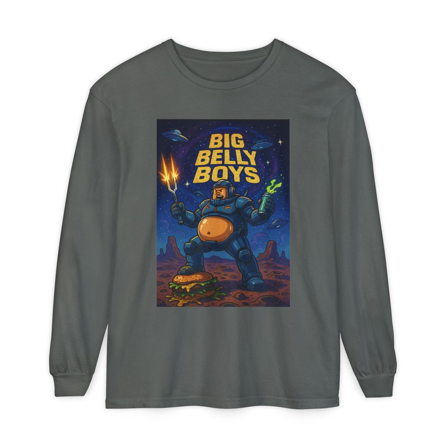 Big Belly Boys In Space Long Sleeve Tee