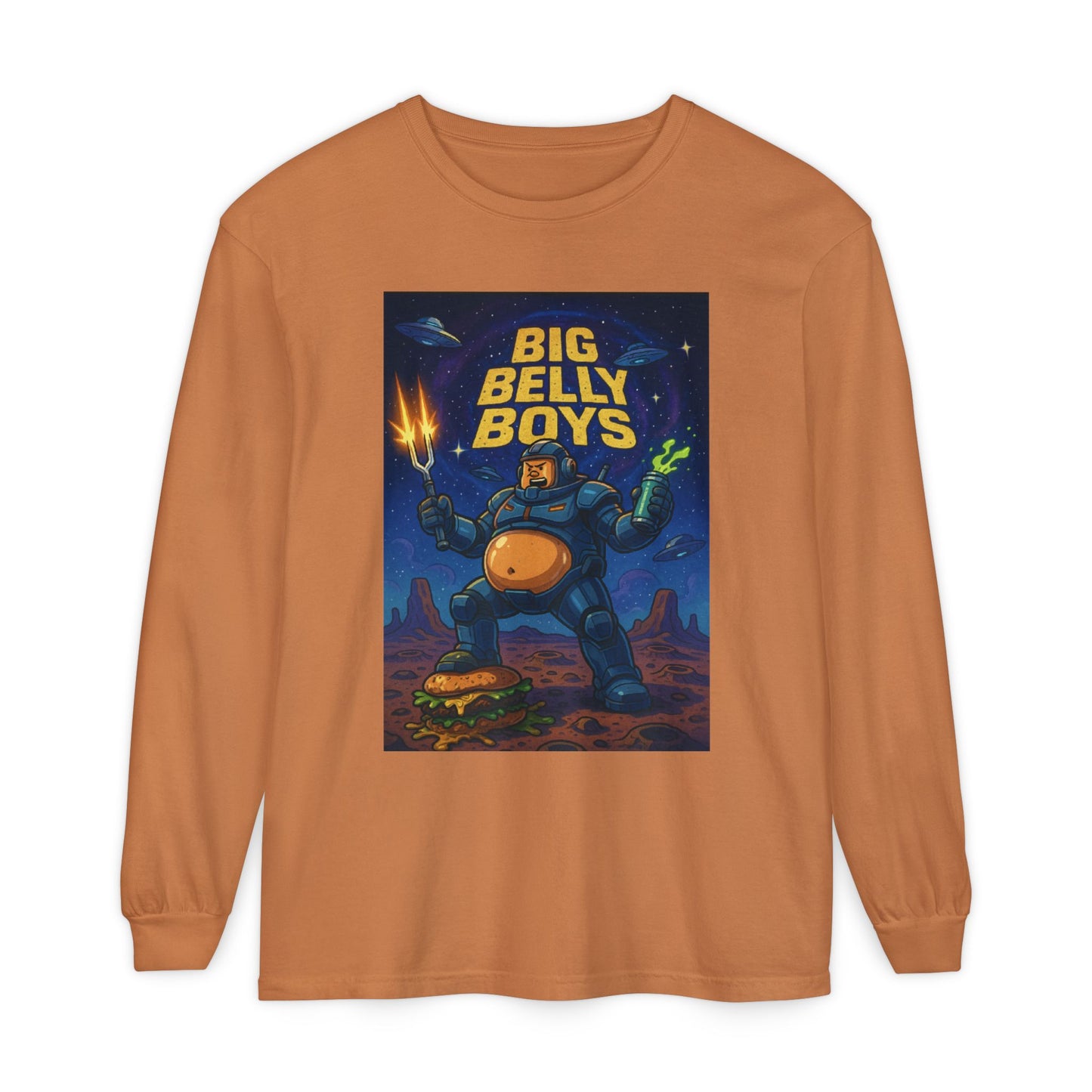 Big Belly Boys In Space Long Sleeve Tee