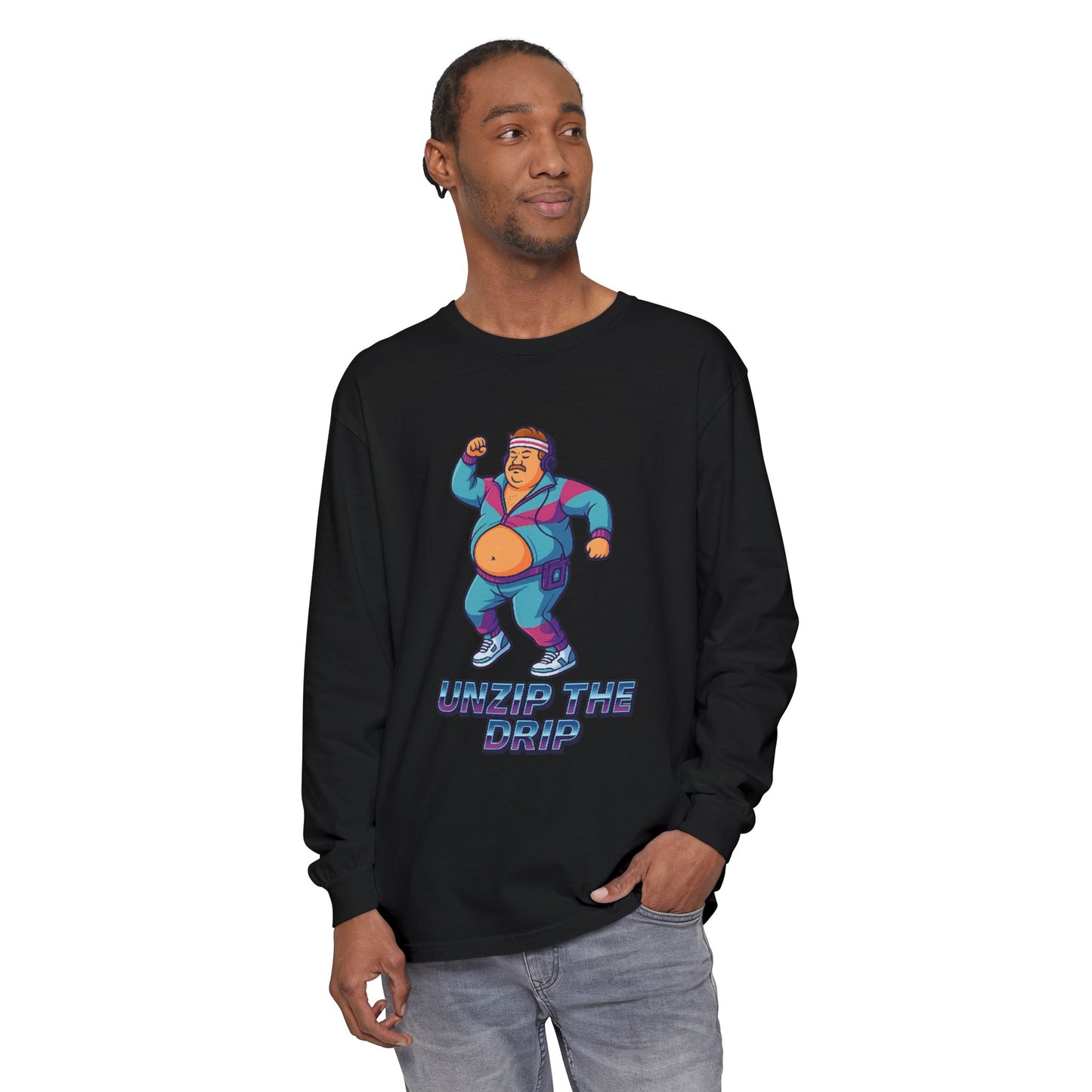 Big Belly Boys Unzip the Drip Long Sleeve Tee