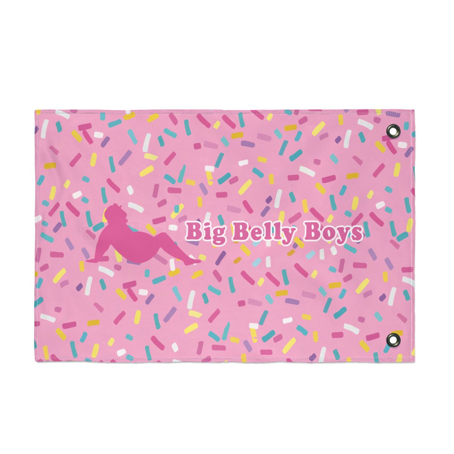 Doughnut Sprinkles Double Sided Flag