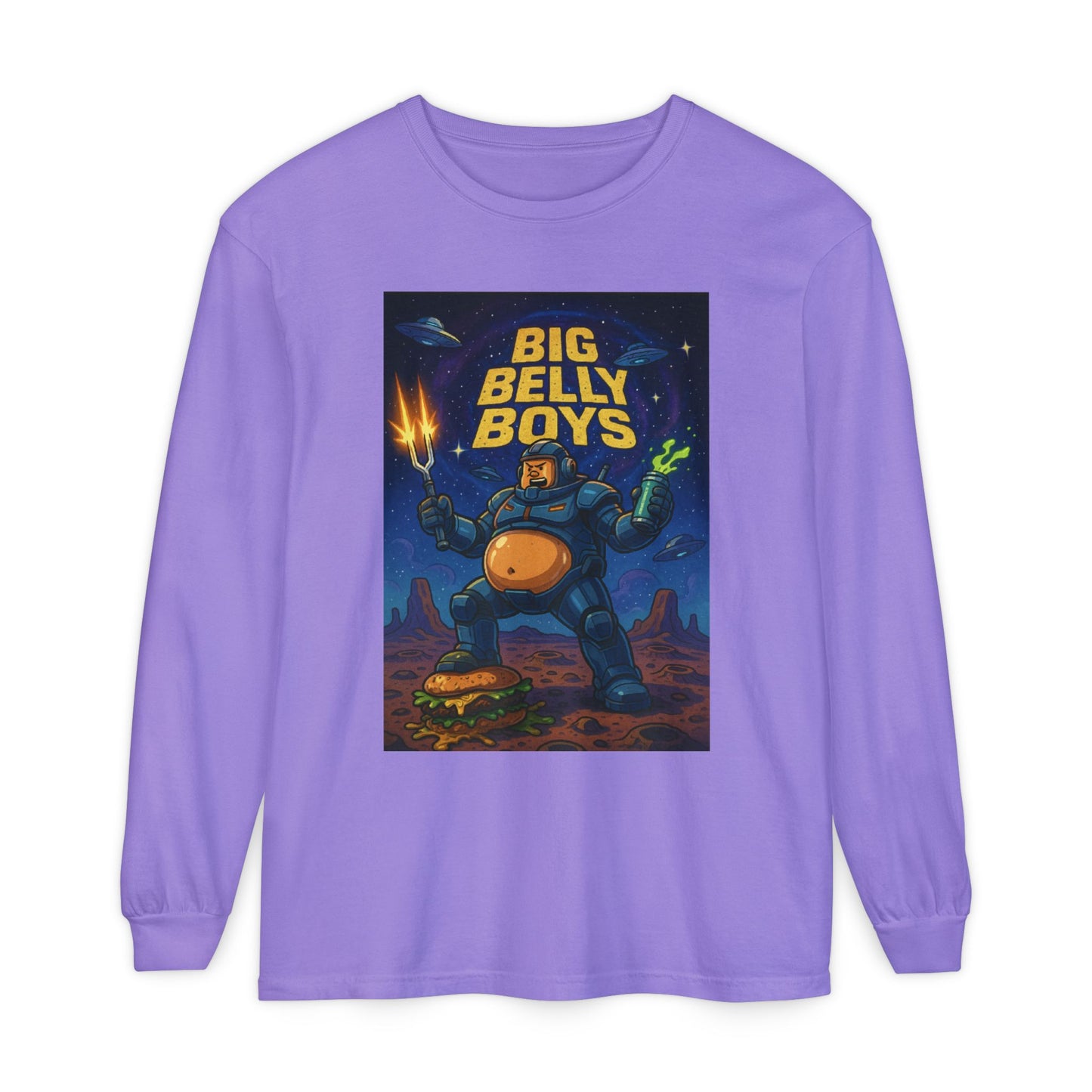 Big Belly Boys In Space Long Sleeve Tee