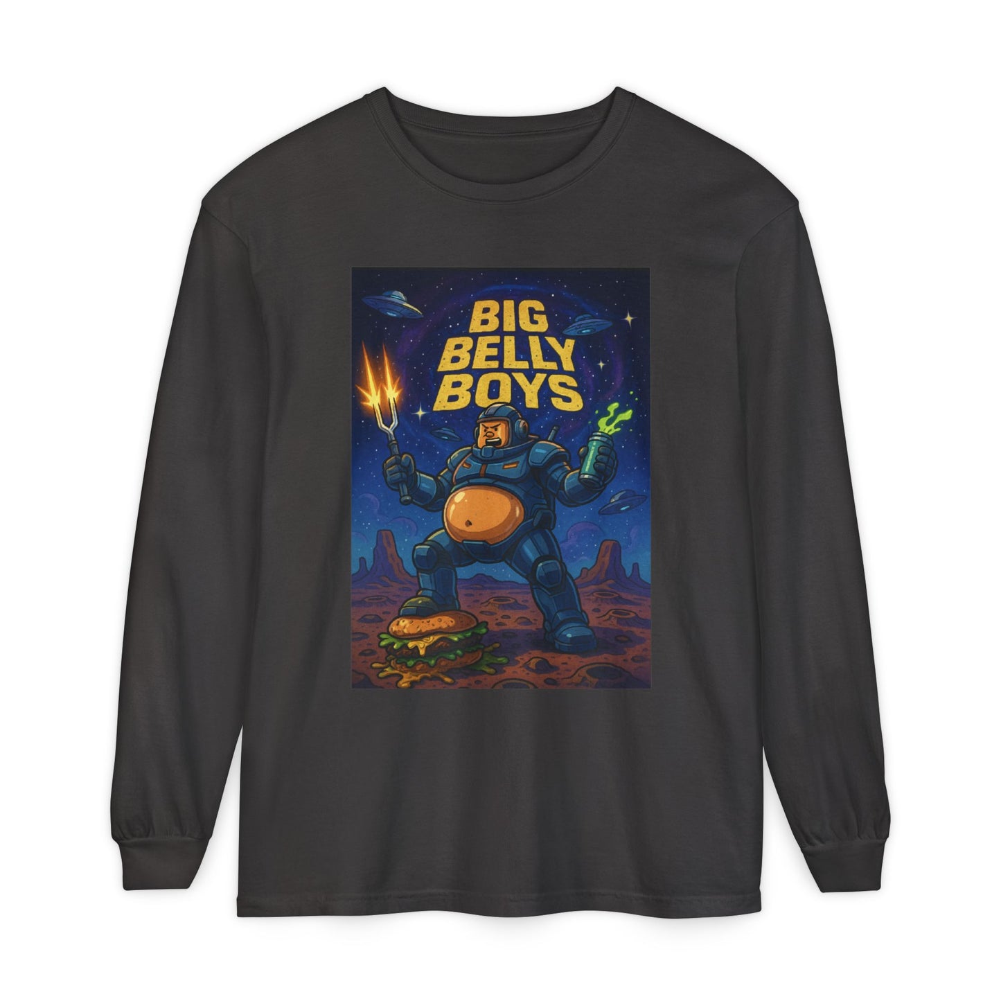 Big Belly Boys In Space Long Sleeve Tee