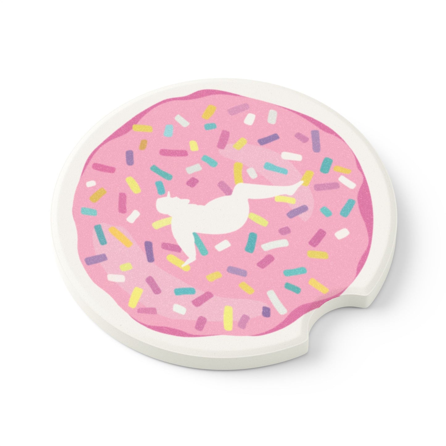 Doughnut Sprinkles Soapstone Car Coaster