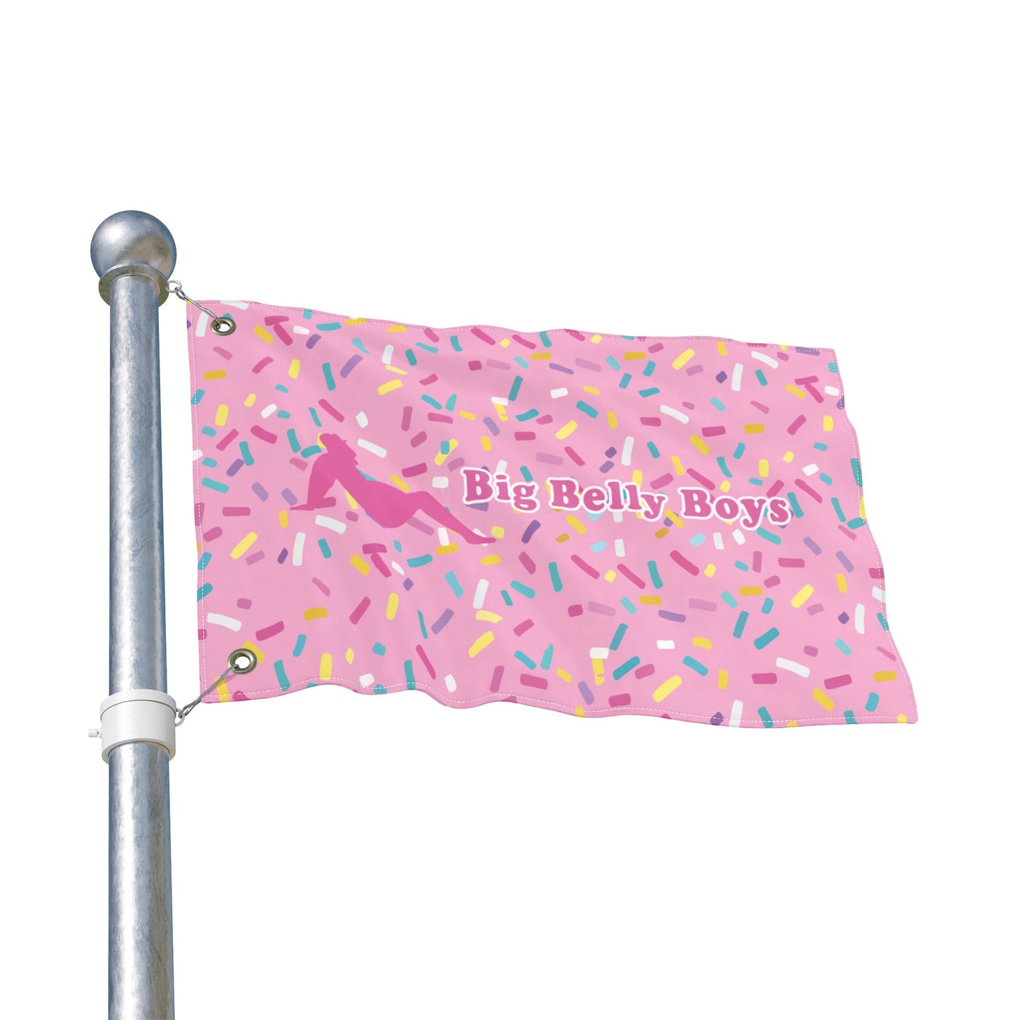 Doughnut Sprinkles Double Sided Flag