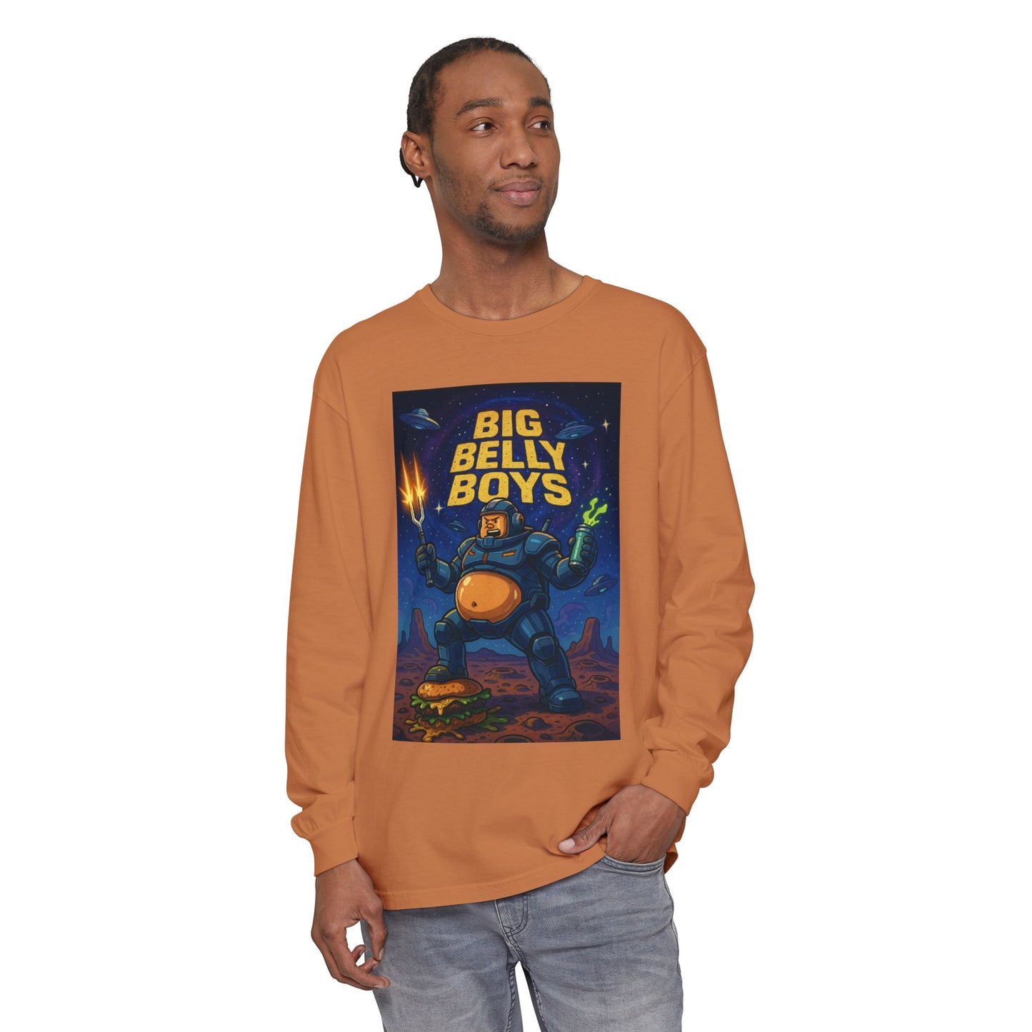 Big Belly Boys In Space Long Sleeve Tee