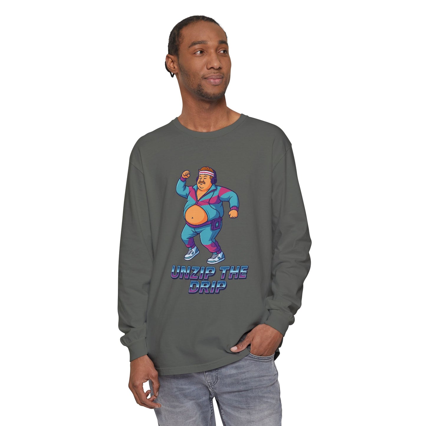 Big Belly Boys Unzip the Drip Long Sleeve Tee