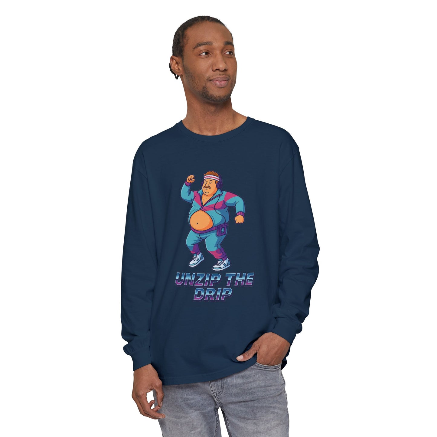Big Belly Boys Unzip the Drip Long Sleeve Tee