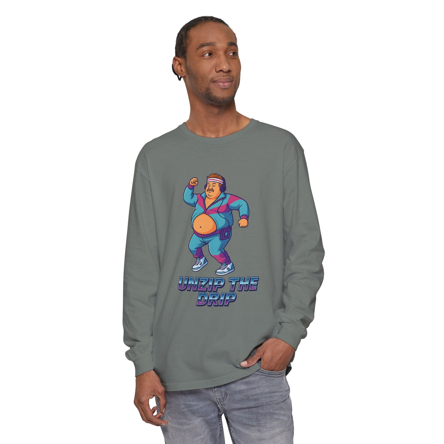 Big Belly Boys Unzip the Drip Long Sleeve Tee