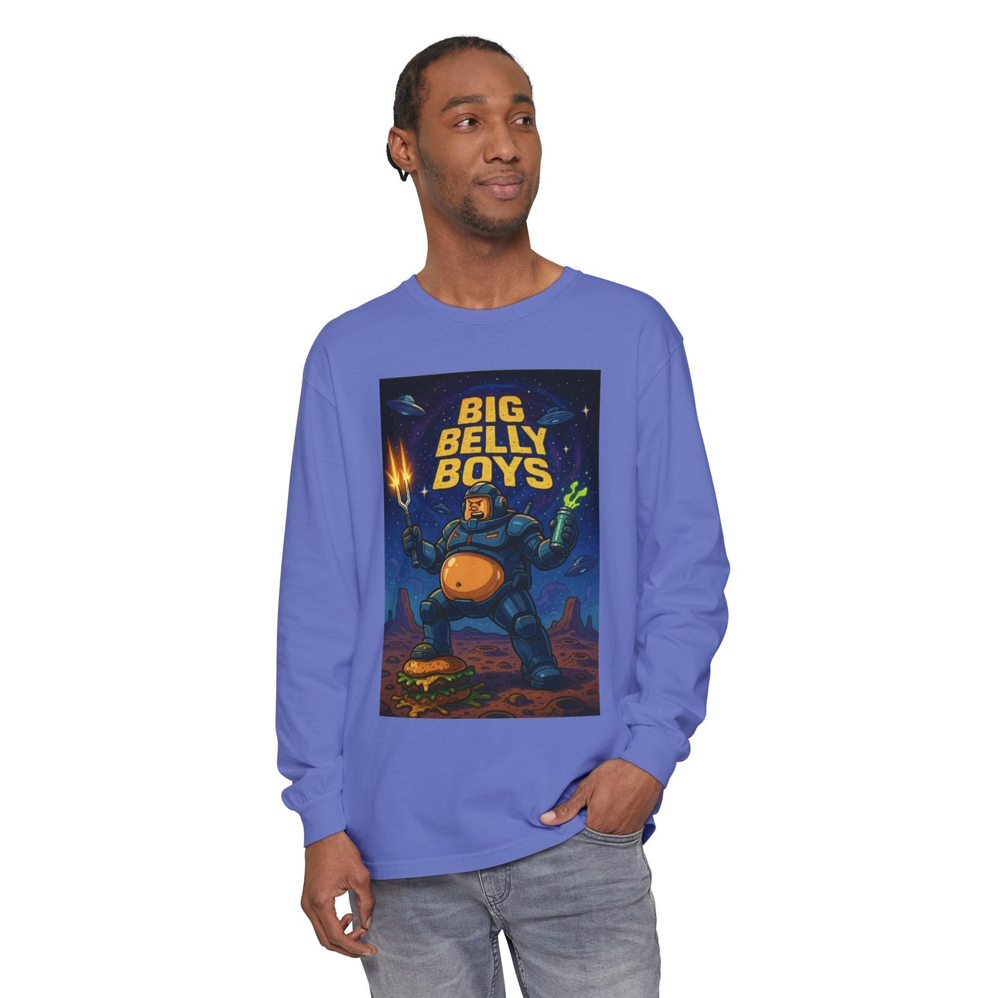 Big Belly Boys In Space Long Sleeve Tee