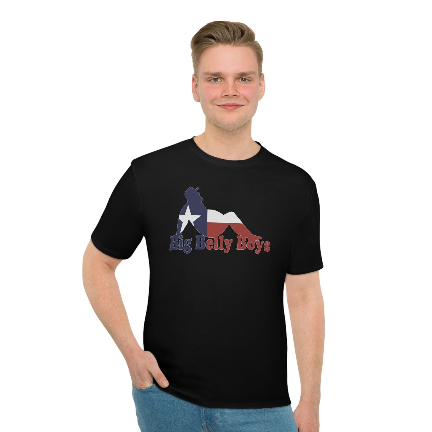 Big Belly Boys Bigger In Texas Men's Loose Tee - Black