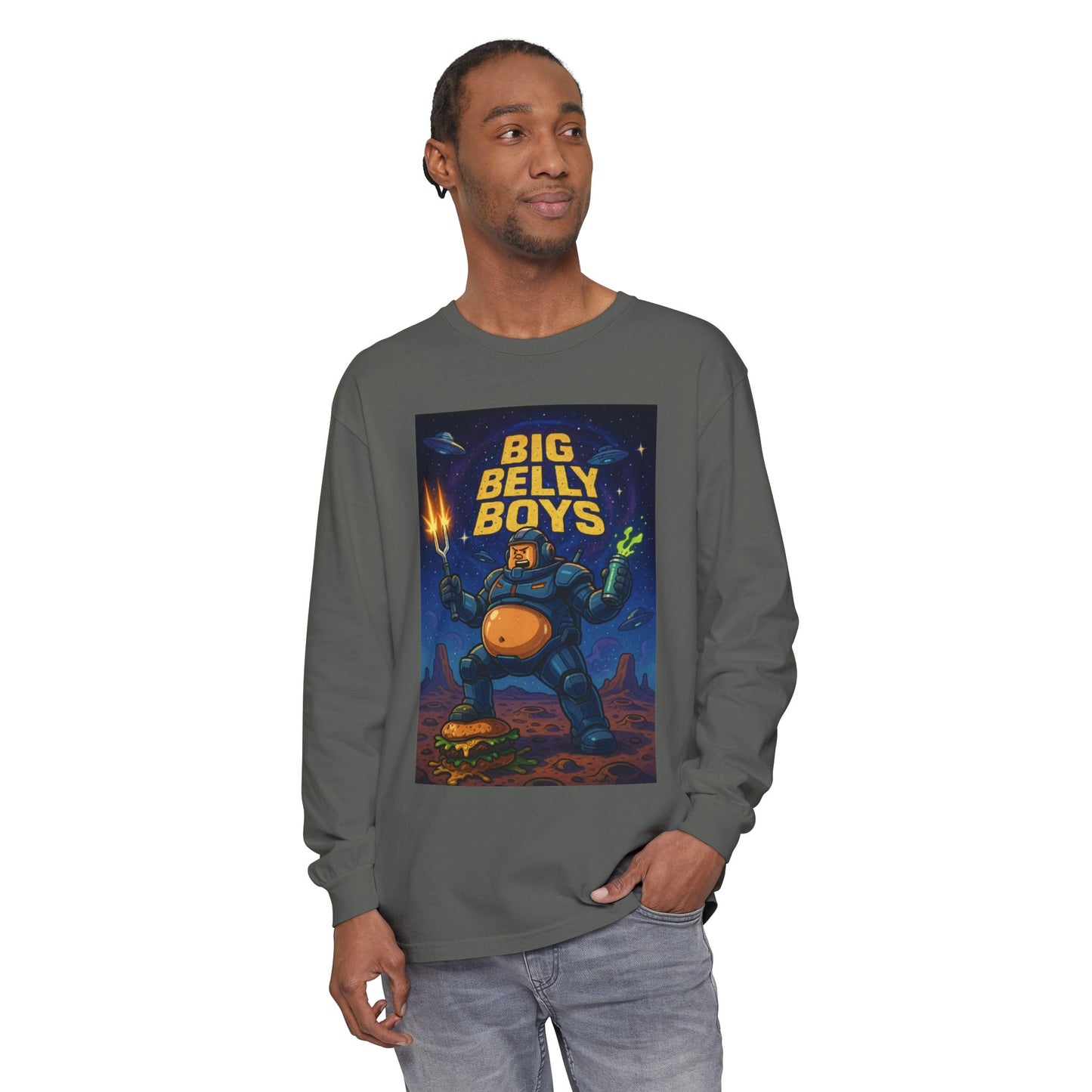 Big Belly Boys In Space Long Sleeve Tee