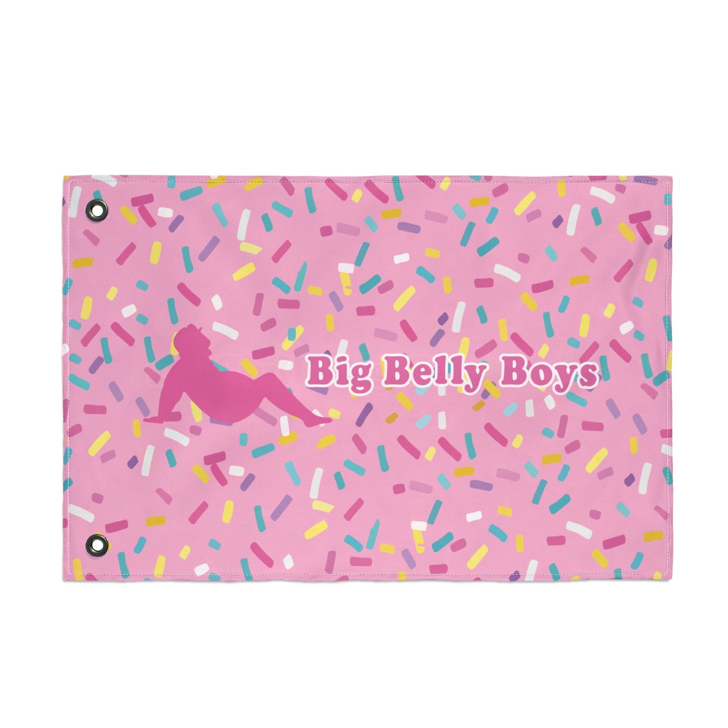 Doughnut Sprinkles Double Sided Flag