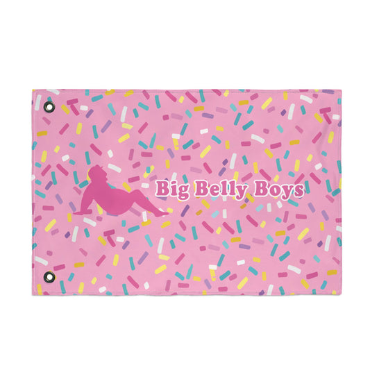 Doughnut Sprinkles Double Sided Flag