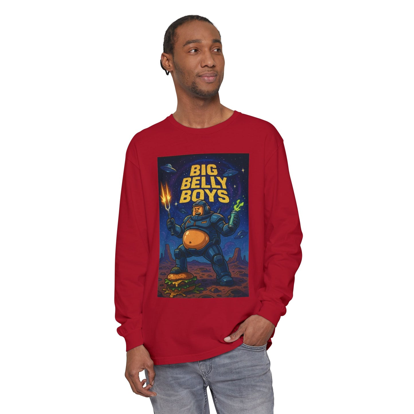Big Belly Boys In Space Long Sleeve Tee