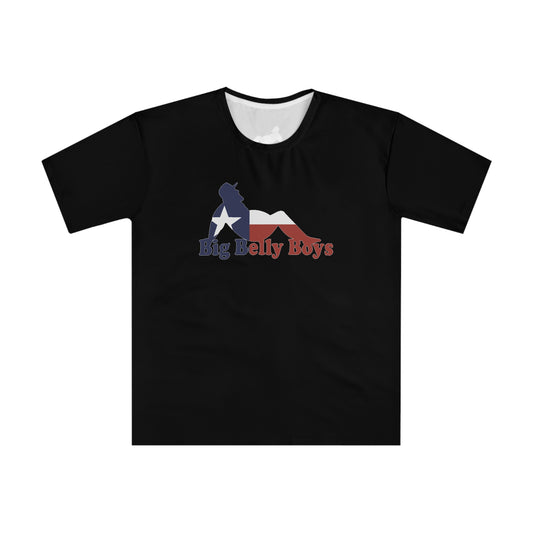 Big Belly Boys Bigger In Texas Men's Loose Tee - Black