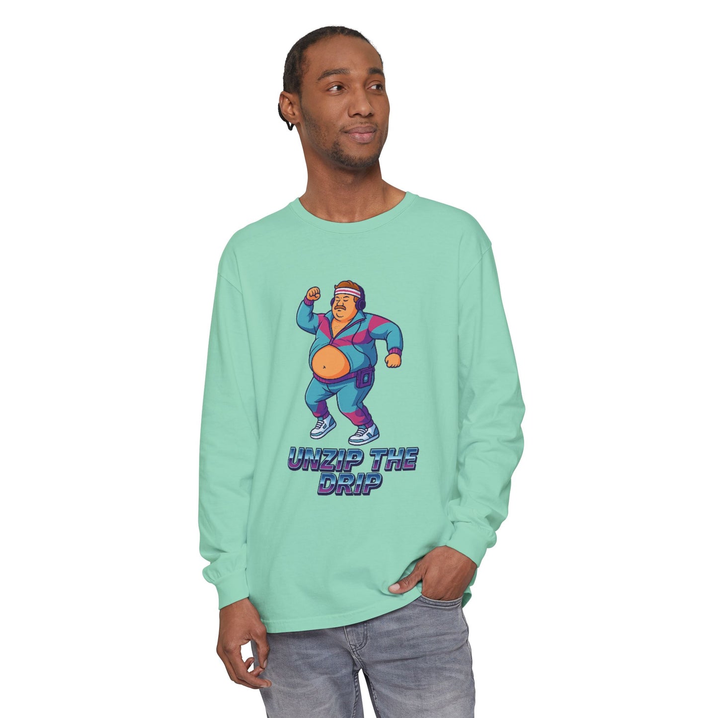 Big Belly Boys Unzip the Drip Long Sleeve Tee