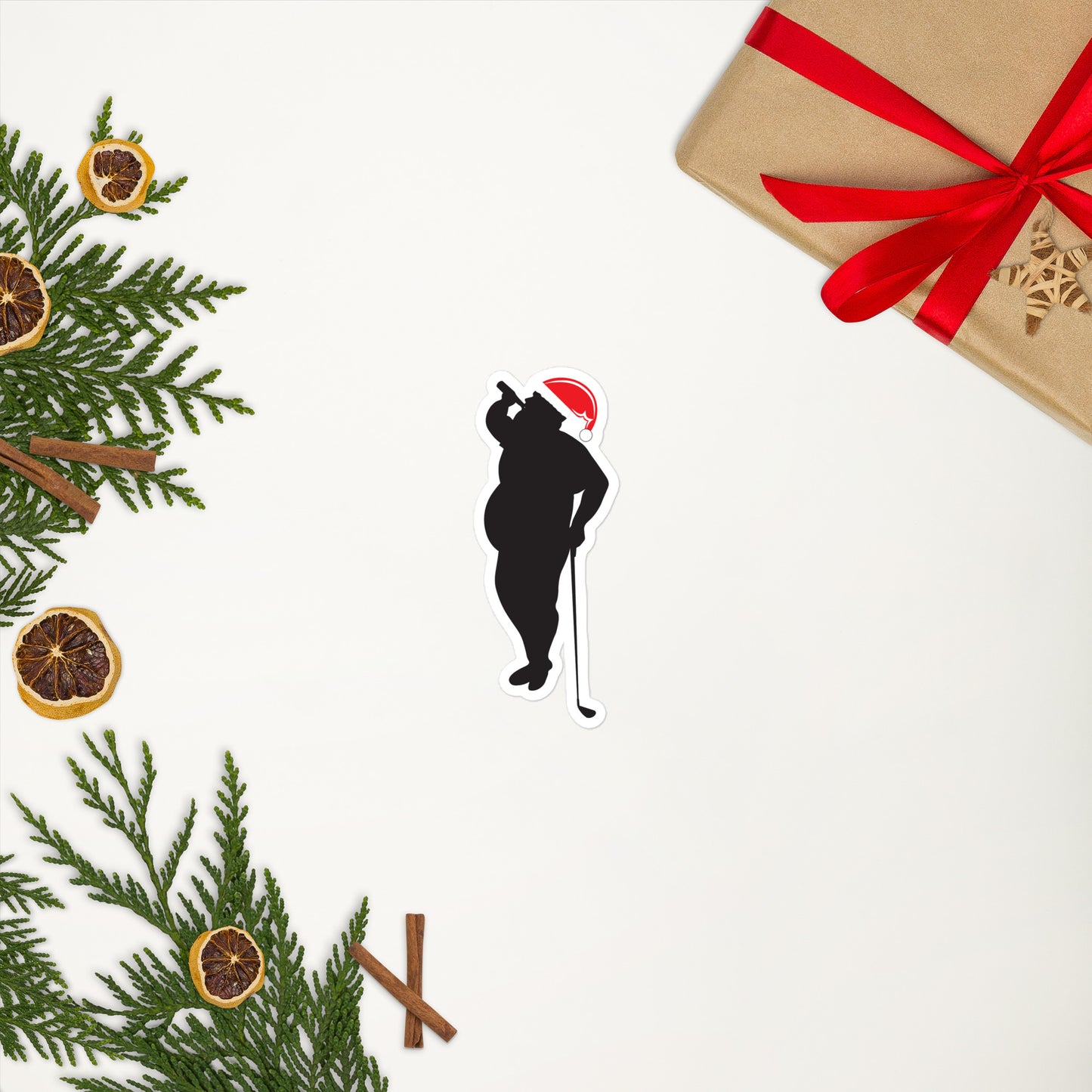 BBB Golf Santa Sticker