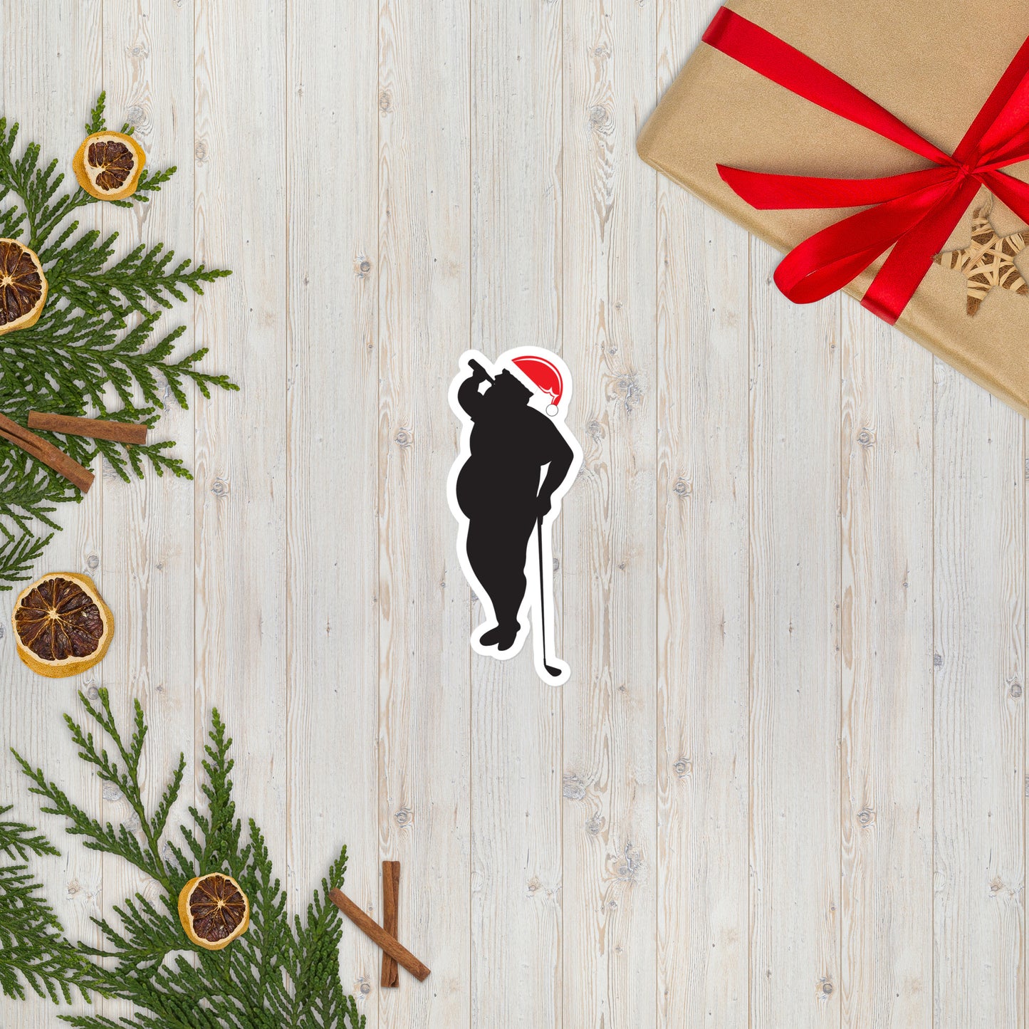 BBB Golf Santa Sticker