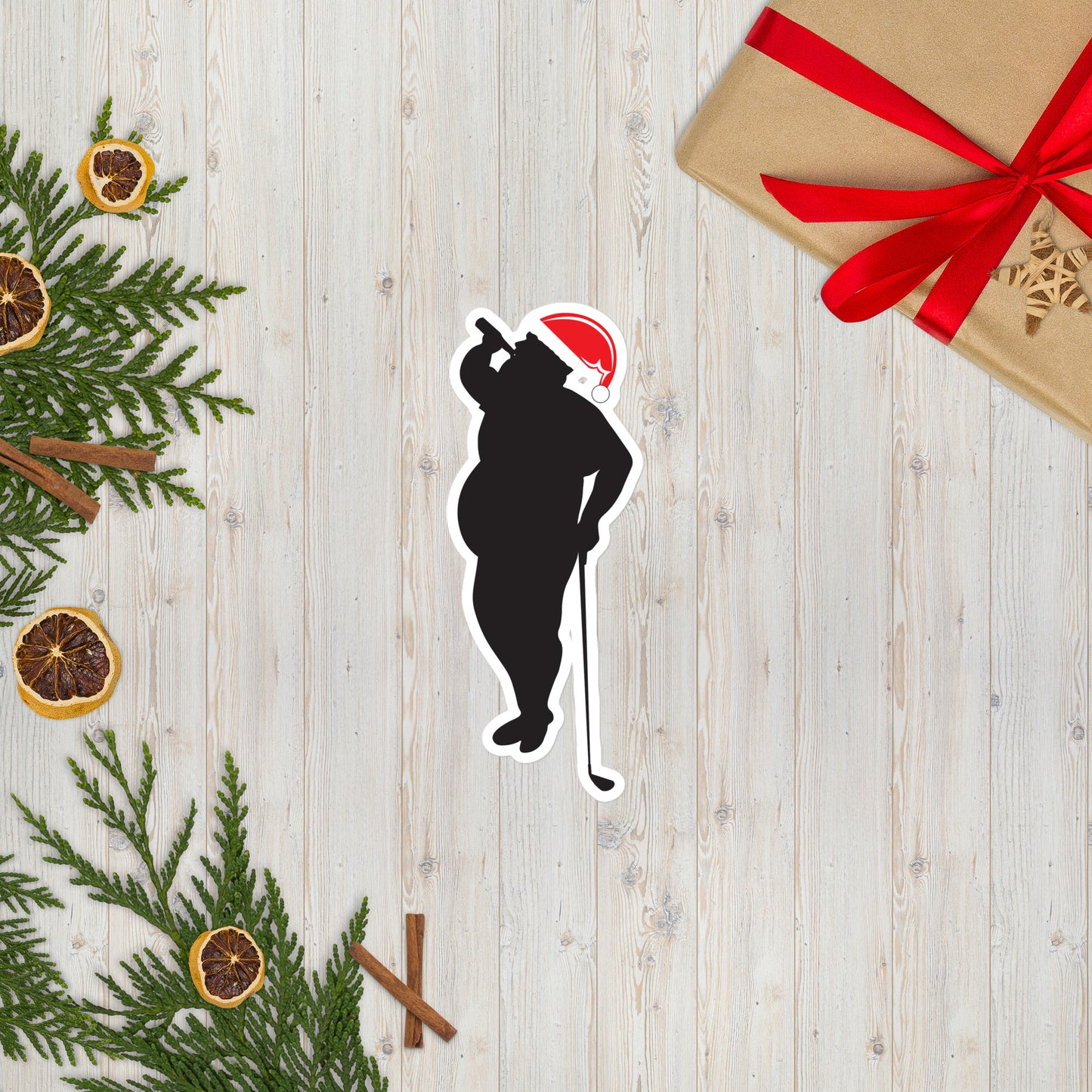 BBB Golf Santa Sticker