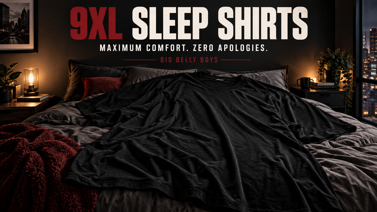 Big Belly Boys 9XL Sleep Shirts — Maximum Comfort. Zero Apologies.