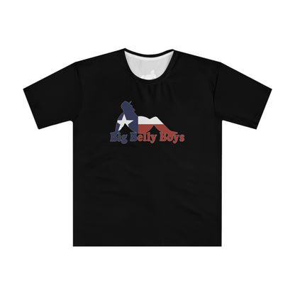 Big Belly Boys Bigger In Texas Men's Loose Tee - Black