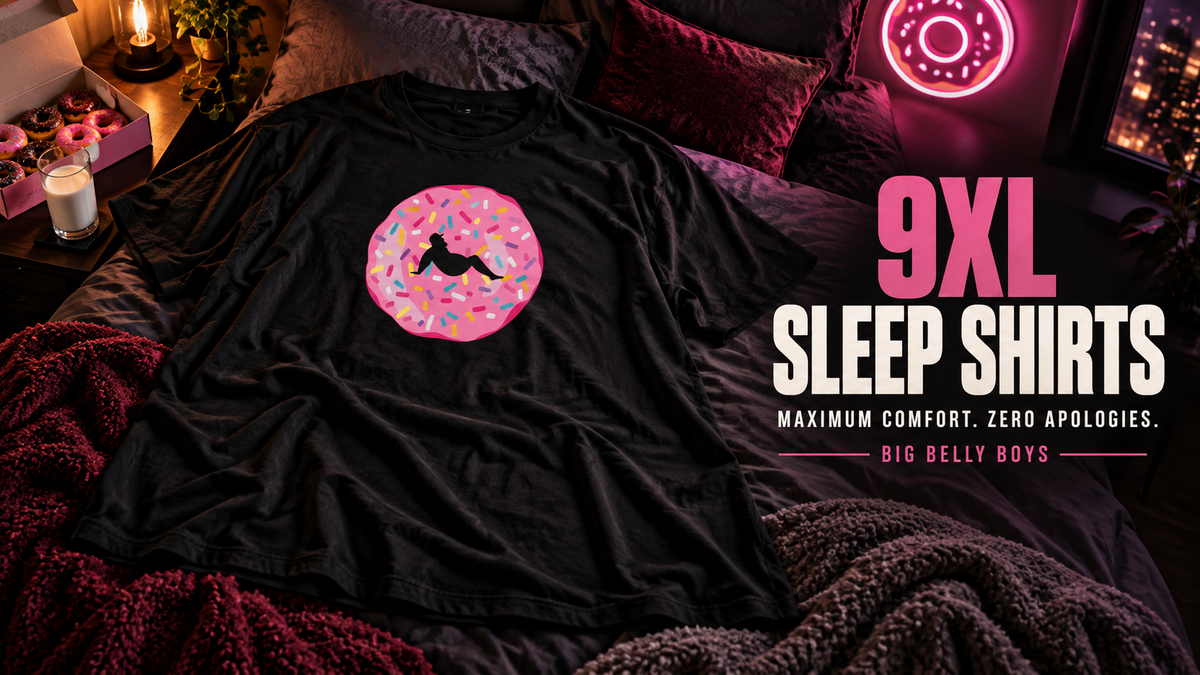 Big Belly Boys 9XL Sleep Shirts — Maximum Comfort. Zero Apologies.